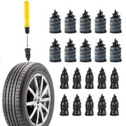 Hands DIY 20Pcs Vacuum Tyre Repair Nail Tire Repair Rubber Nail Puncture Repair Nail Self-tire Repair Tire Film Nail for Car Trucks Motorcycle Bike Automobile Black